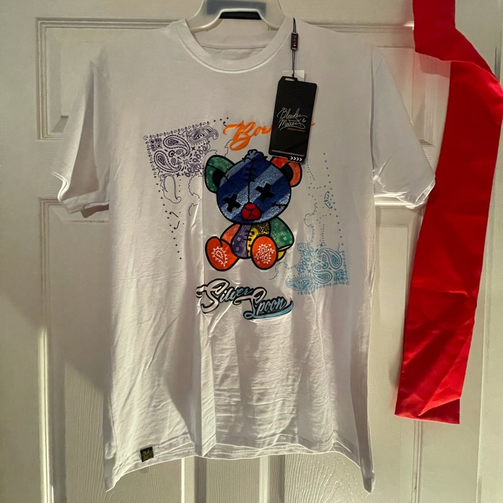 Black and Mercer silver spoon tee/ Large/ New